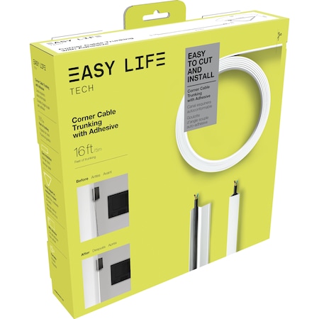 Easylife Tech Raceway, 11-3/4 in W, 12 in H, 3-1/4 in L, White 71503A-EL